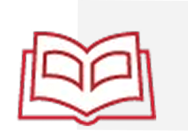Open book icon on split background.