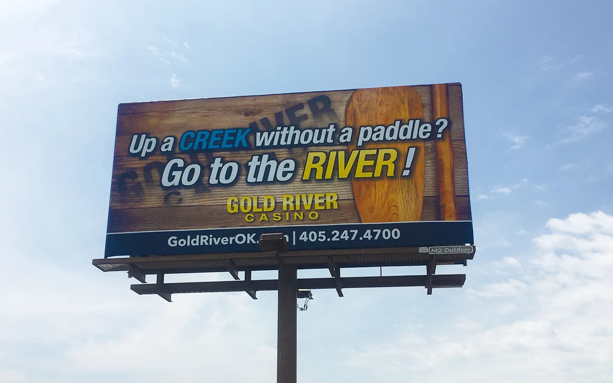 Billboard advertising Gold River Casino.
